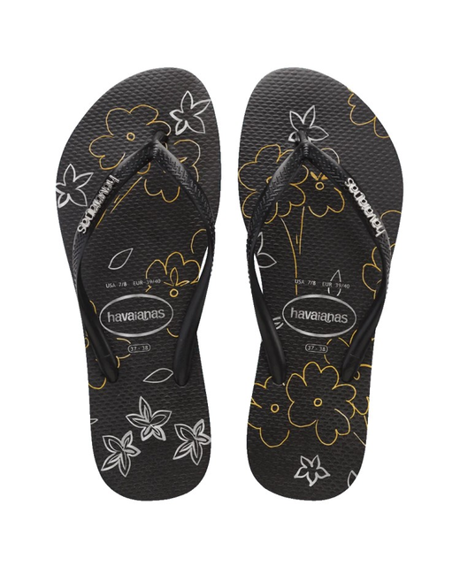 Havaianas Slim Logo Metallic Print