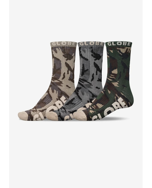 Globe Eco Camo Crew Sock - 3 Pack 