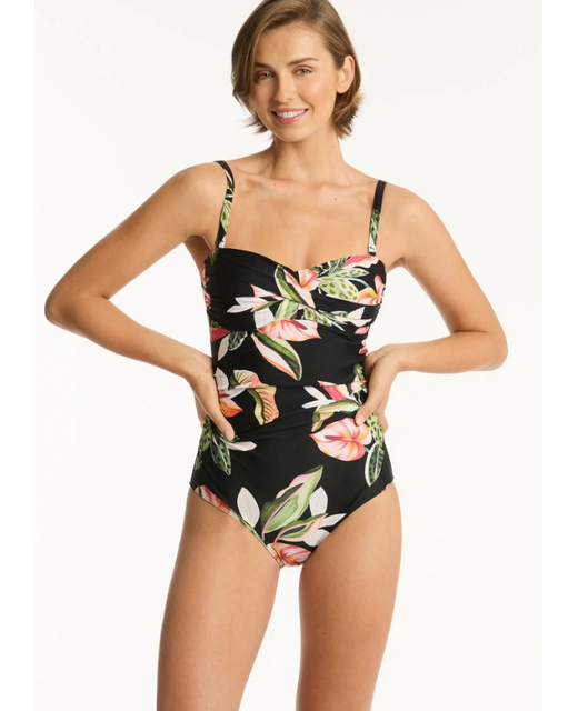 Sea Level Sundown Twist Bandeau One Piece