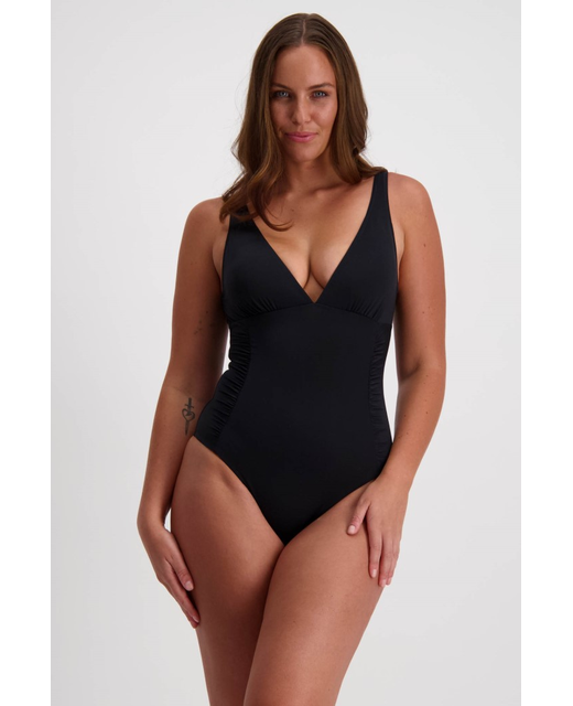 Moontide Side Ruched Plunge Suit