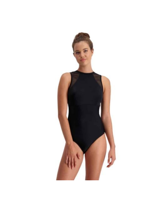 Piha Solid Separate Mesh High Neck Suit