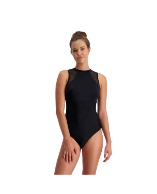 Piha Solid Separate Mesh High Neck Suit