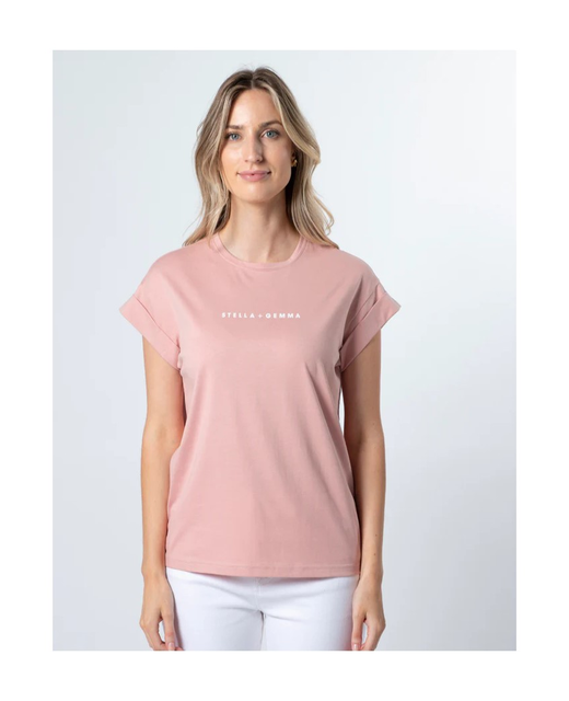 Stella+Gemma Cuff Sleeve Logo Tee
