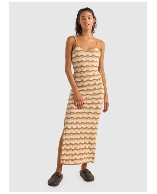Rhythm Aries Stripe Knit Midi Dress