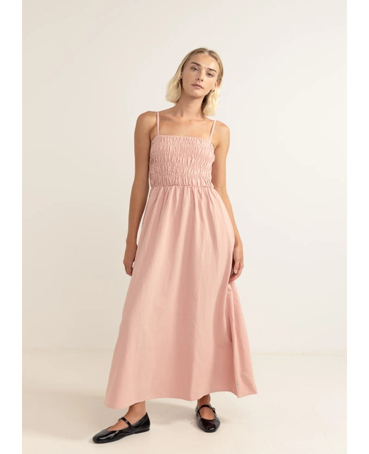 Rhythm Classic Shirred Midi Dress 