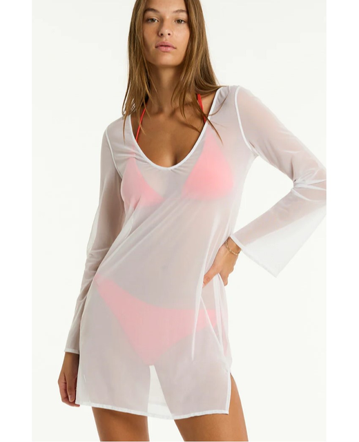 Sea Level Day Mesh Short Dress 