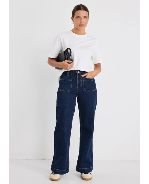 Among The Brave Zoey Jean High Rise Wide Leg