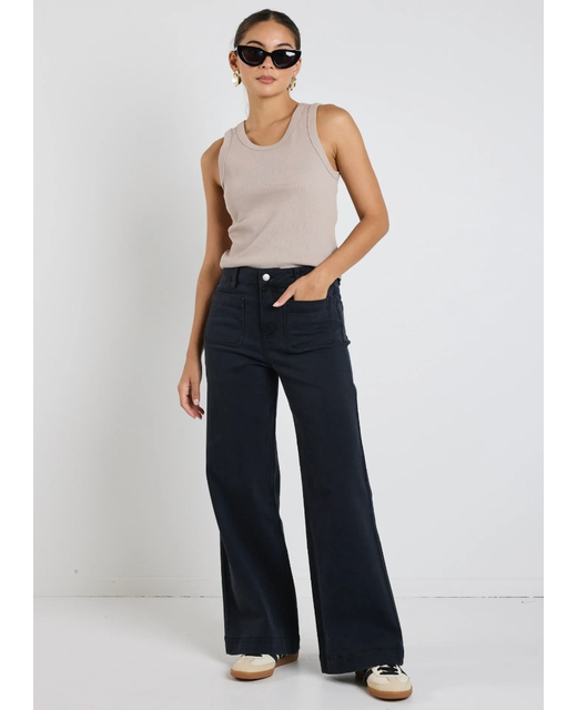 Among The Brave Zoey Jean High Rise Wide Leg