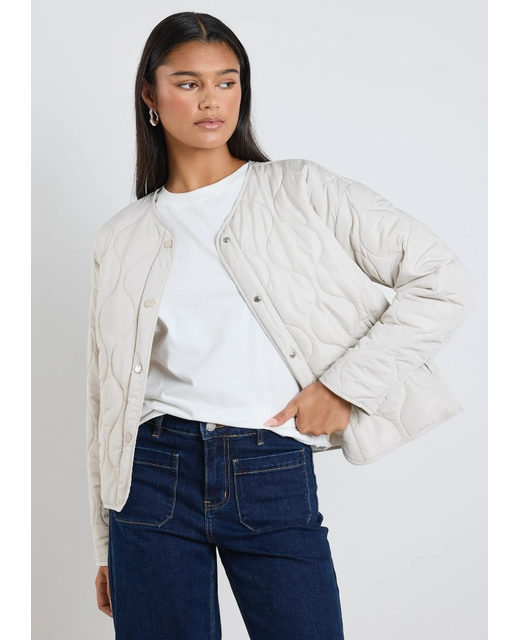 Stories Be Told Apex Collarless Puffer Jacket