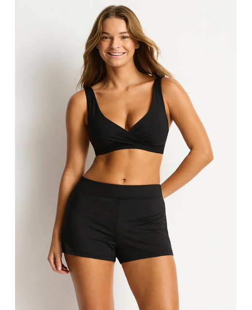 Sea Level Cross Front Multifit Bra Top