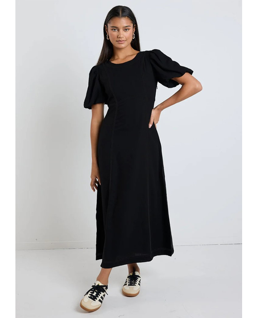 Stories Be Told State Linen Blend Midi Dress