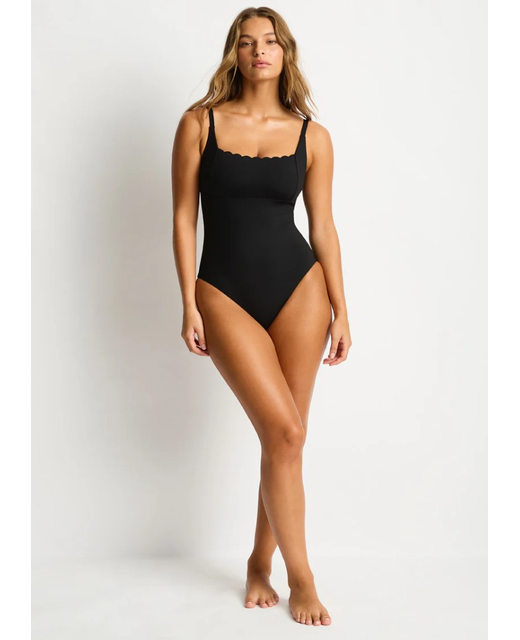 Sea Level Scalloped Square Neck Suit