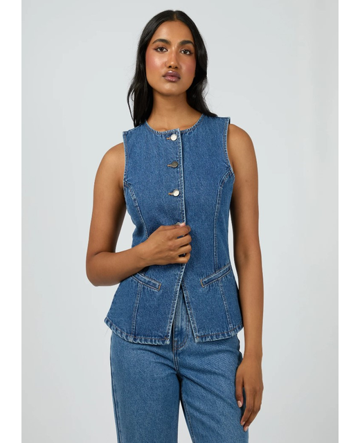 All About Eve Lena Denim Vest