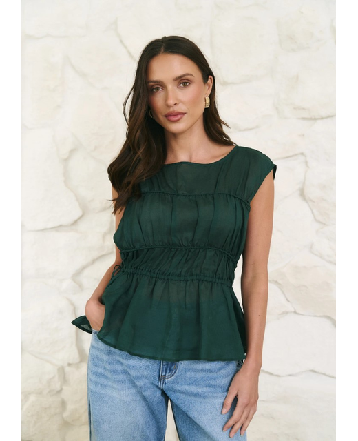 Stories Be Told Context Ramie Relaxed Sleevelee Top