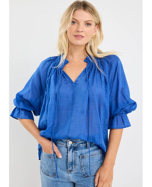Among The Brave Expedition Shirred Neck Top