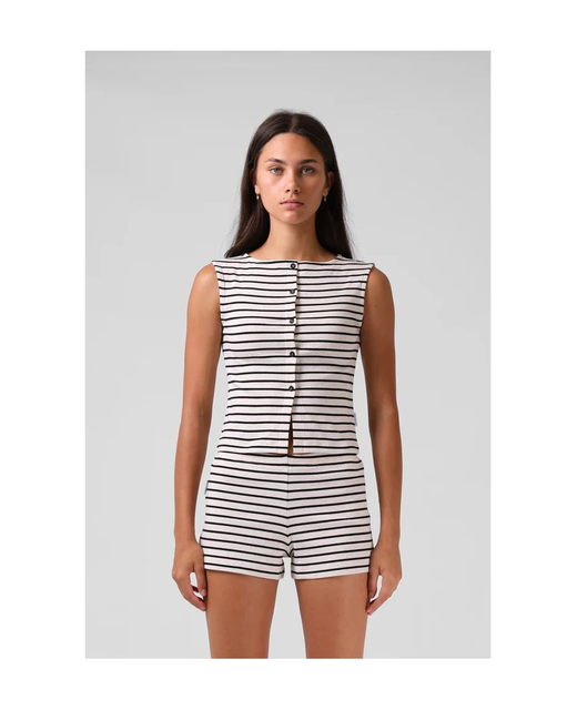 RPM Button Up Tank Top