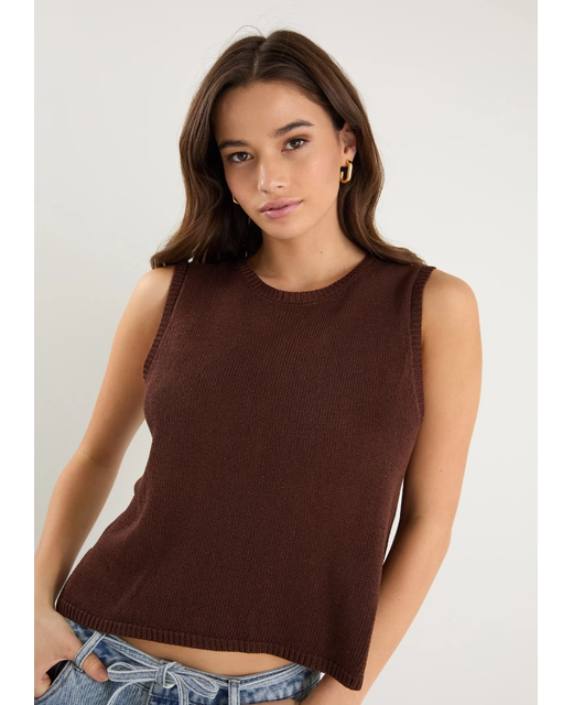 Among The Brave Salute Relaxed Knit Tank Top