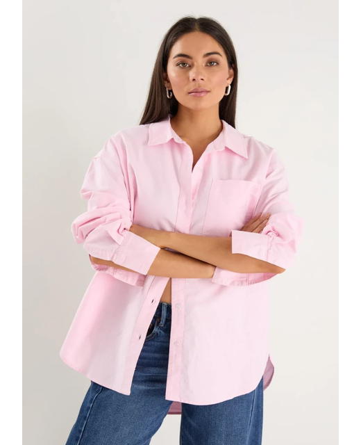 Stories Be Told Signature Oxford Oversized Boyfreind Shirt