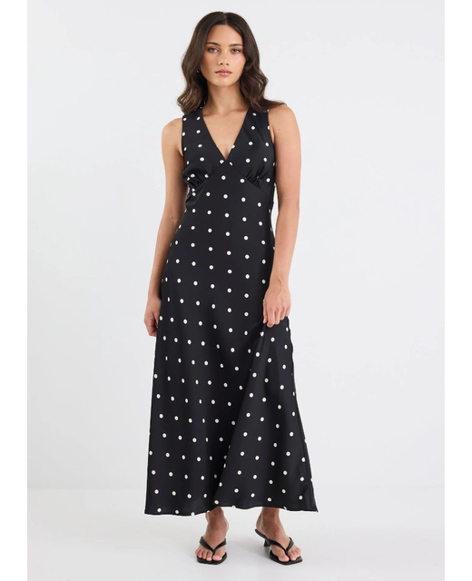 Stories Be Told Aston Polka Dot  Maxi Dress