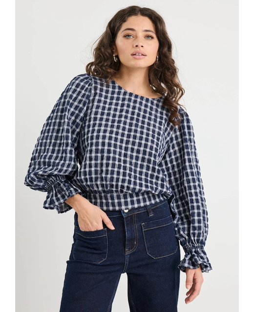 Ivy+Jack Imagine Shirred Back Panel Ls Top