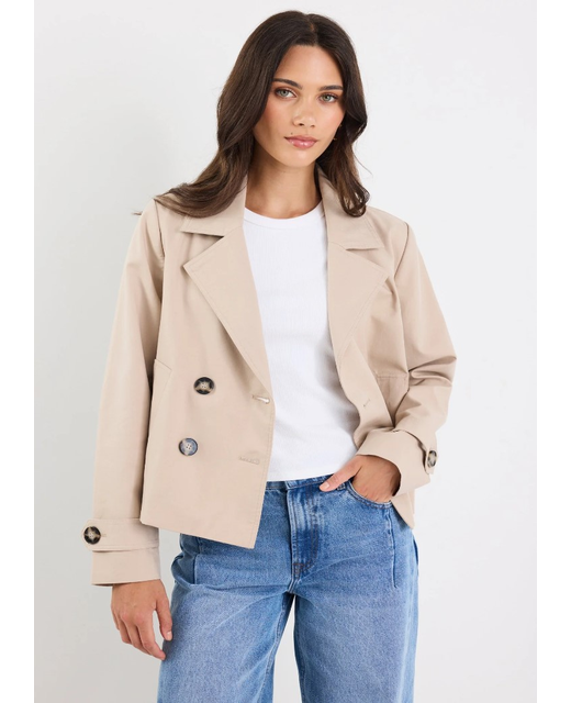 Stories Be Told Pathway Cropped Trench Jacket