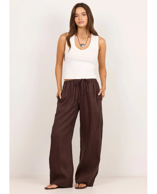 ReUnion Wellness Wide Leg Linen Pant