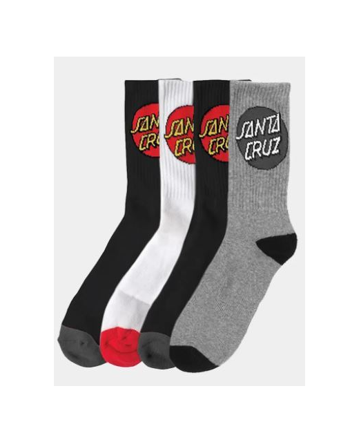 Santa Cruz Classic Dot Socks 4 Pack