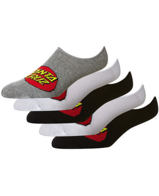 Santa Cruz Classic Dot No Show Socks  5 Pack